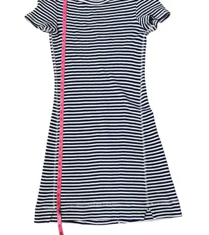 Theory Onissa Striped 100% Cotton Ribbed Mini Dress Small Navy White Coastal EUC thumbnail 6