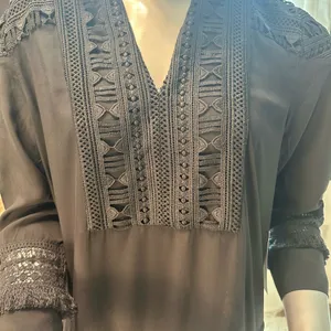 NWT Tuckernuck Black Pippa Fringe Lace Mini Dress Boho Chic Medium thumbnail 5