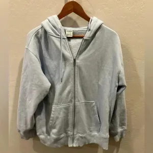 Victoria Secret hoodie fleece lined light blue size small thumbnail 1