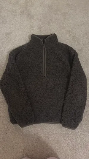 SKIMS Teddy Pullover Half-Zip Sweatshirt Amethyst thumbnail 3