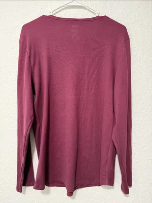 NWT Sonoma Ribbed Scoop-Neck Tee in Plum Size XL thumbnail 2
