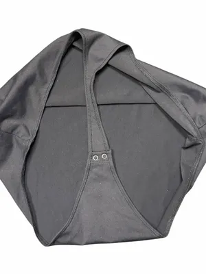 Abercrombie Soft AF One Shoulder Contour Bodysuit Black XL NEW Stretch thumbnail 4