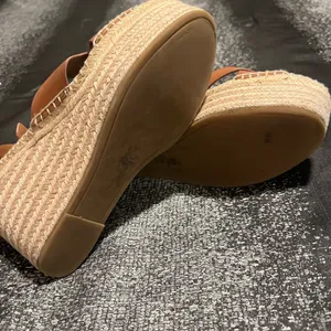 Womens 8M Tory Burch Selby wedge espadrille sandal brown/jute-wrapped platform thumbnail 13