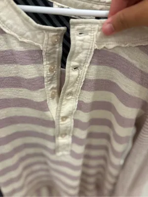 We the Free Give Me Stripes Henley Top Size Small thumbnail 6