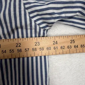Old Navy M Oversized Striped Boyfriend Shirt Cotton Long Sleeve Button Down Top thumbnail 10