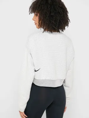 Nike Sportswear City Ready Tech Pack Cropped Sweatshirt Womens S CJ9475-072 thumbnail 2