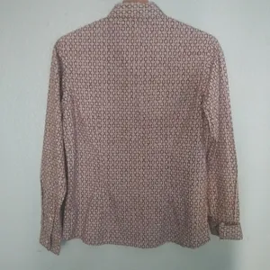 Panhandle S Western Pearl Snap Cowgirl Fitted Cotton Shirt in Pink Pattern thumbnail 5