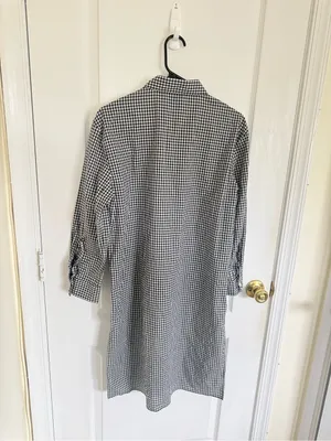 Prada Fall 2013 Gingham Black & White Shirt Dress thumbnail 6