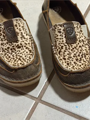 Ariat Women Western Brown Cruiser Slip-On Loafers Leather Cheetah Print Hair 5.5 thumbnail 2