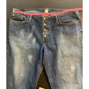 Abercrombie & Fitch Button Fly Jeans Women's 33x31 Blue Denim Wide Leg‎ USA VTG thumbnail 11
