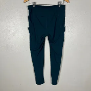 Free Fly All Day Pocket Leggings Womens Large Teal Ankle Solid Athleisure Active thumbnail 3
