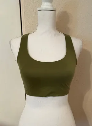 5 for $20 MIX N MATCH Olive Racerback Seamless Bralette Green Size M thumbnail 1