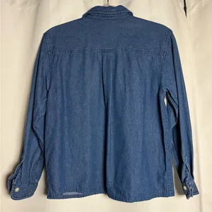 Vintage Disney Winnie The Pooh & Friends Denim Button Up Long Sleeve Shirt Small thumbnail 2