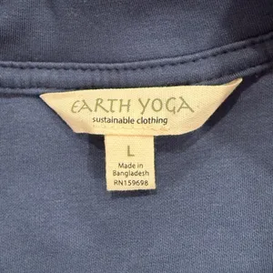 Earth Yoga Long Sleeve Pullover Oversized Sweatshirt Blue Women's Size Large thumbnail 5
