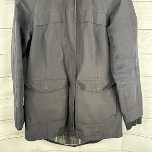 Pendleton Womens Small Flannel Plaid Lined Hooded Parka Barn Chore Coat Blue thumbnail 4