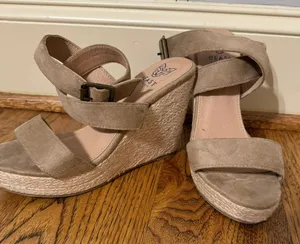 Beast Fashion Women's High Heel Platform Espadrille Wedge Sandals Open Toe With Faux Leather Upper Cross Ankle Adjustable Buckle Strap Non Slip Soles thumbnail 2