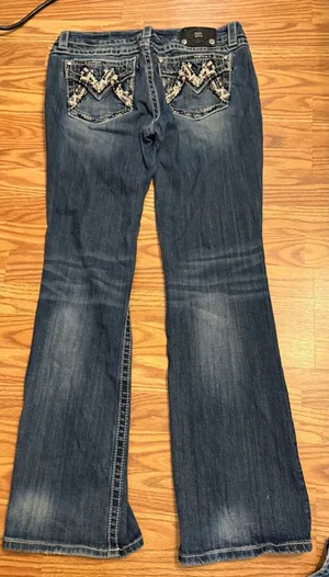 Miss Me Signature Bootcut Embellished Pocket Jeans Size 32 thumbnail 1