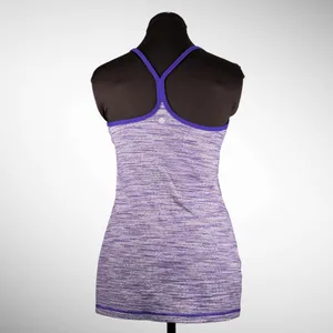 Women’s Lululemon Power Y Tank Heather Purple Size 10 thumbnail 2