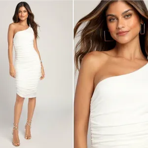 LULUS Bridal Bachelorette Engagement Bridal Shower Sexy Mesh Midi Dress thumbnail 2