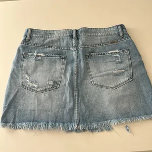Kacan distressed blue Jean mini western skirt thumbnail 6