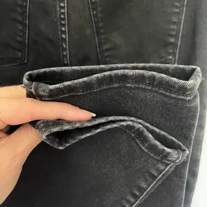 Abercrombie & Fitch Super Skinny Ankle Women Jeans Sz 6 Y2K Grunge Faux Leather thumbnail 8
