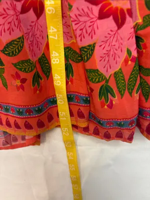 Farm Rio size small new Vibrant Floral Halter Midi Dress Anthropologie slip thumbnail 8