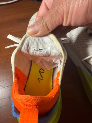 Nike Men’s White/Black/Orange/Blue/Green Athletic Sneakers thumbnail 9