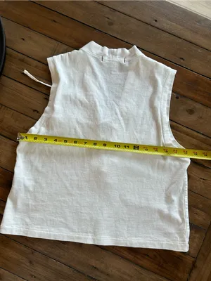 AMO Denim Aviva Tank Top White Cotton S thumbnail 9