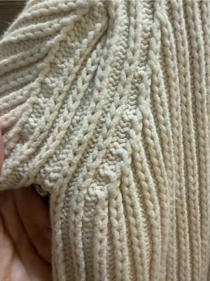 Acne Studios Ribbed Knit Sweater XS Cream Ivory Oversized Boxy Crewneck Luxury thumbnail 6