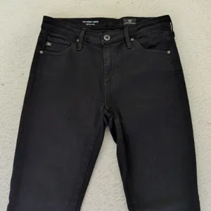 AG Adriano Goldschmied The Prima Ankle Cigarette Jeans Black Raw‎ Hem 25R thumbnail 3