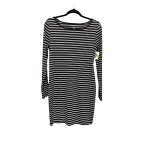 Wild Fable Womens Black White Striped Long‎ Sleeve Bodycon Mini Dress Size M thumbnail 2