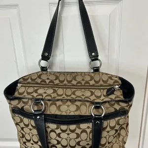 Coach Y2K Brown and Black Signature Tote thumbnail 9