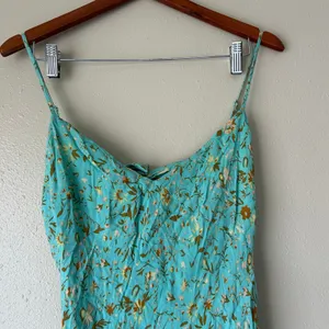 Hello Molly Teal Floral Side Slit Midi Dress US Size 6 thumbnail 6