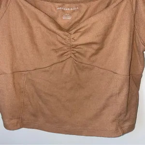American Eagle Outfitters Brown Ribbed Top thumbnail 3