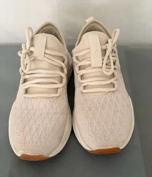 RBX Beige Knit Sneakers White Sole Womens 7W (B215) thumbnail 1