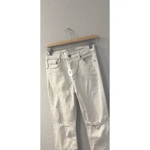 Hidden Jeans Women's‎ Size 26 White Denim Flare Leg w/Side Slits thumbnail 7