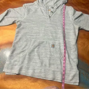 Carhartt Pullover hoodie large gray white Heather thumbnail 8