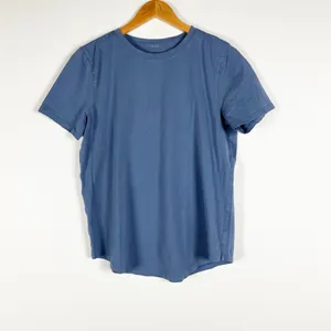 Lululemon Women's Love Crew Neck Short Sleeve Tee Shirt Solid Blue Medium thumbnail 1