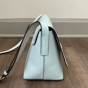 Kate Spade Mint Teal Blue Leather Crossbody Bag Purse ~ Fold over Magnetic thumbnail 10