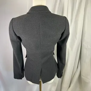 Cremieux Gray Wool Blend Blazer Jacket Women's 0 Business Career Tailored Fitted thumbnail 8