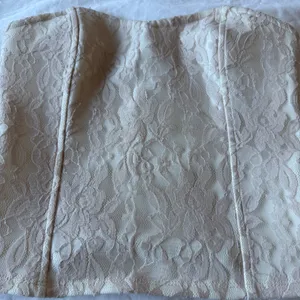 ✨ Dreamy Lace Corset Tube Top – Soft Ivory Fairycore Bustier Small 🤍✨ thumbnail 2