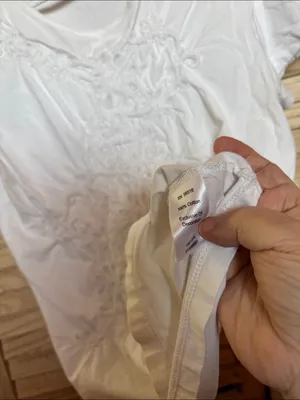 Coldwater Creek White Short-Sleeve Top with Tonal Embroidery Large thumbnail 4
