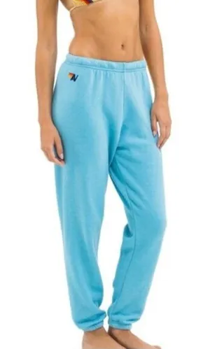 Aviator Nation Light Blue 5 striped Track Pants thumbnail 1