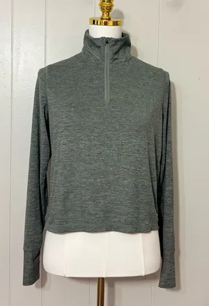 Vuori Crescent Half Zip Pullover Heather Gray Long Sleeve Size S thumbnail 1