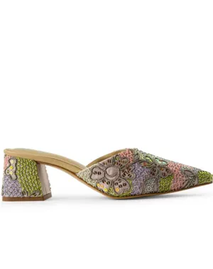 Beaded Slip On Heeled Mule Multiple Size 8 thumbnail 3