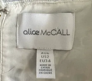 Alice McCALL Berwyn Diamond Veins Anthropologie BHLDN Porcelain White Lace Dress thumbnail 11