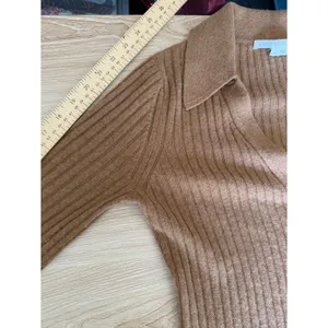 Veronica Beard Medium Lazana Cashmere Cardigan Camel Fall Neutral collar work thumbnail 7