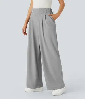 Halara Flex High-Waisted Side Pocket Wide-Leg Work Pants thumbnail 4