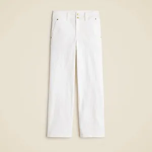 NWT!! J. CREW Slim Wide Leg Jeans Stacked Buttons Solid White Preppy Size 27 thumbnail 11