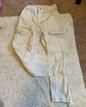 beige cargo pants thumbnail 1